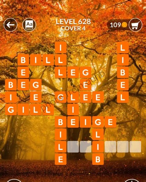Wordscapes level 628 answers .